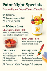 August 26th at 6:00pm at Jimmy G's in Carson at 6:00pm